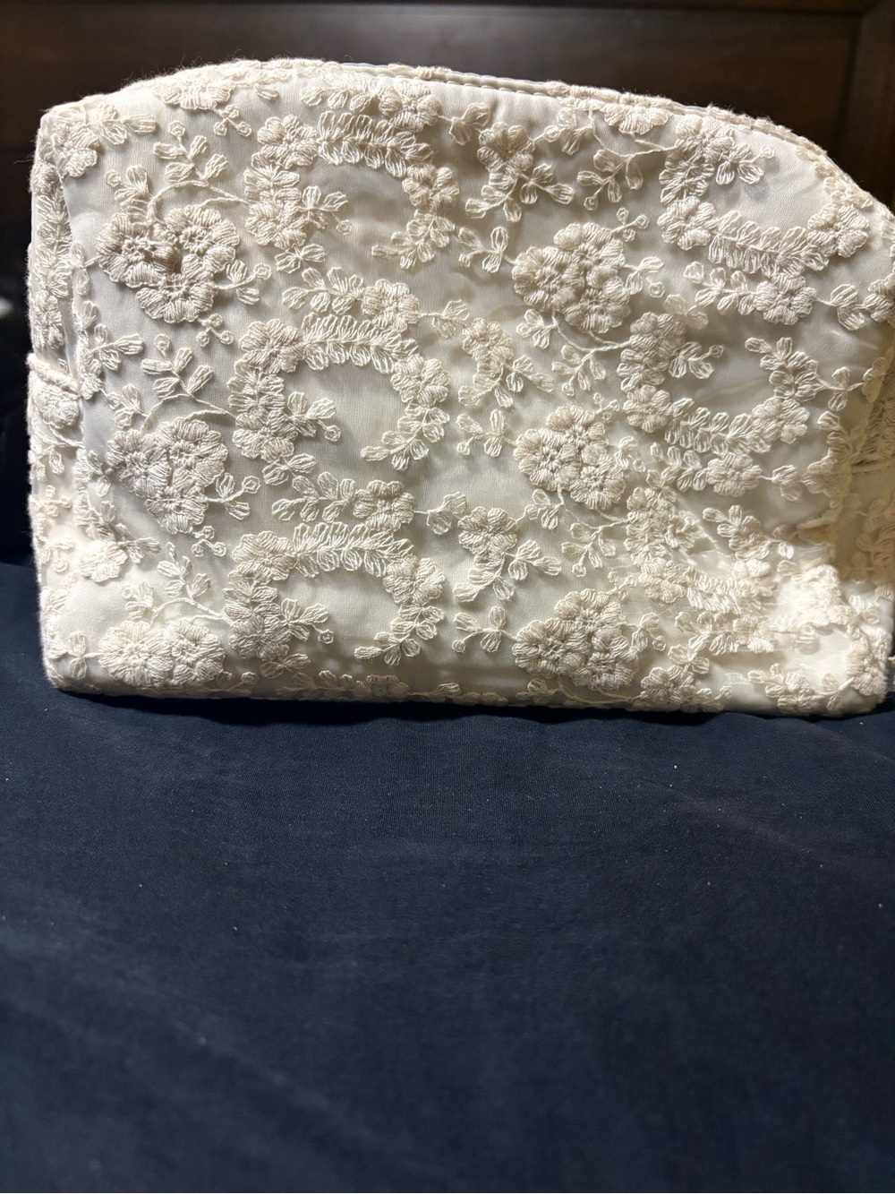 Vince Camuto Ivory Lace Cosmetic Pouch - Picture 6 of 6